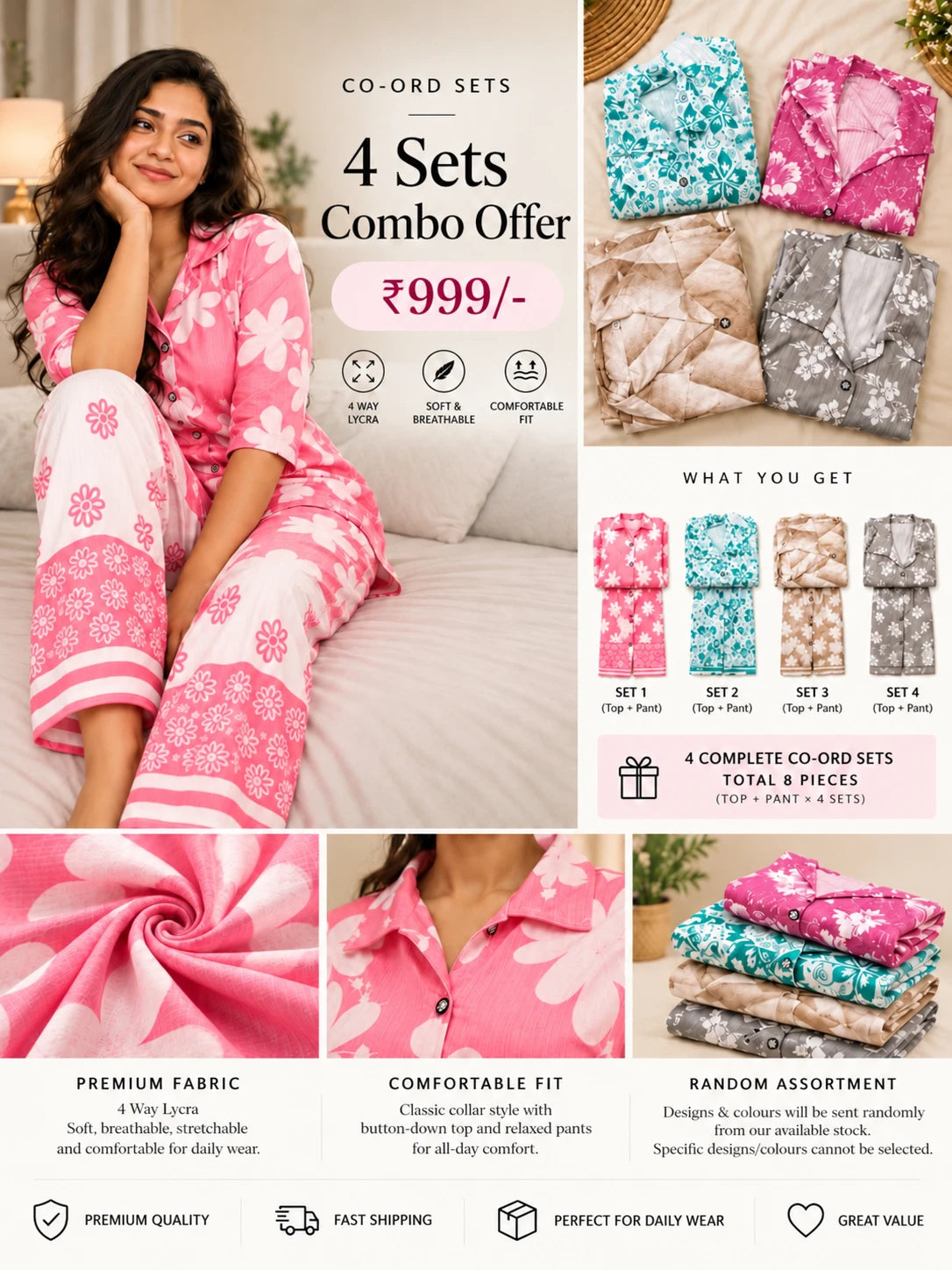 4 Co-ord Set Combo Offer