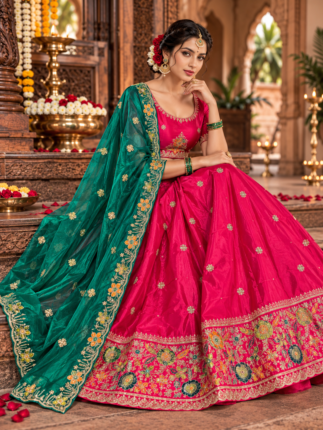 Fandy Silk Embroidered Lehenga Choli