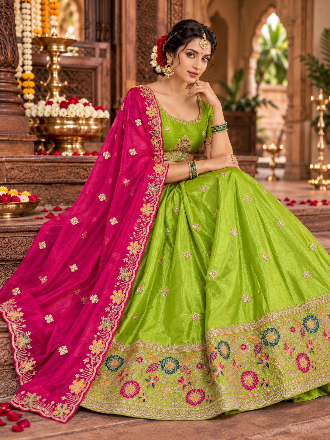 Fandy Silk Embroidered Lehenga Choli